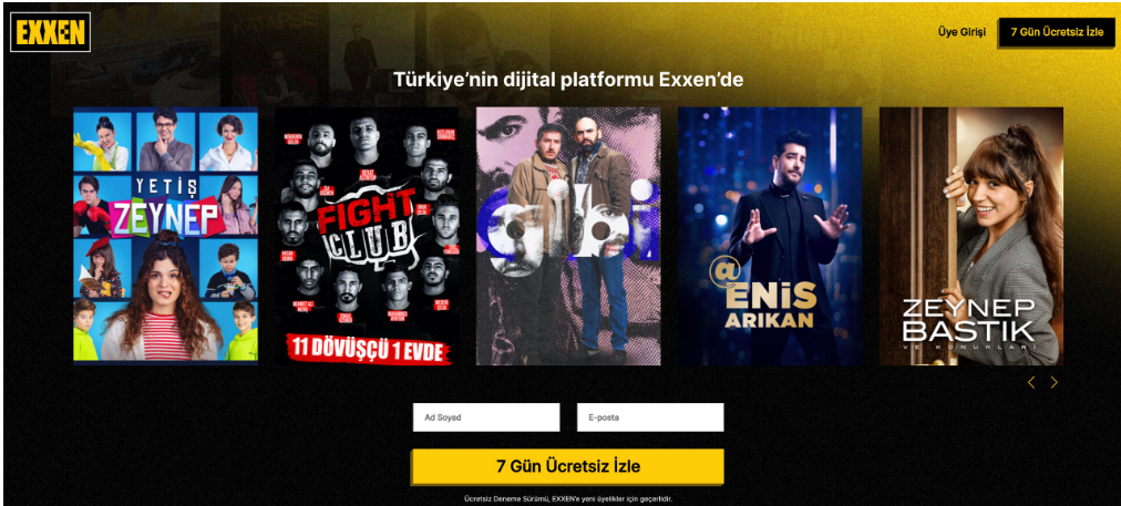 Exxen Tv'ye İndir