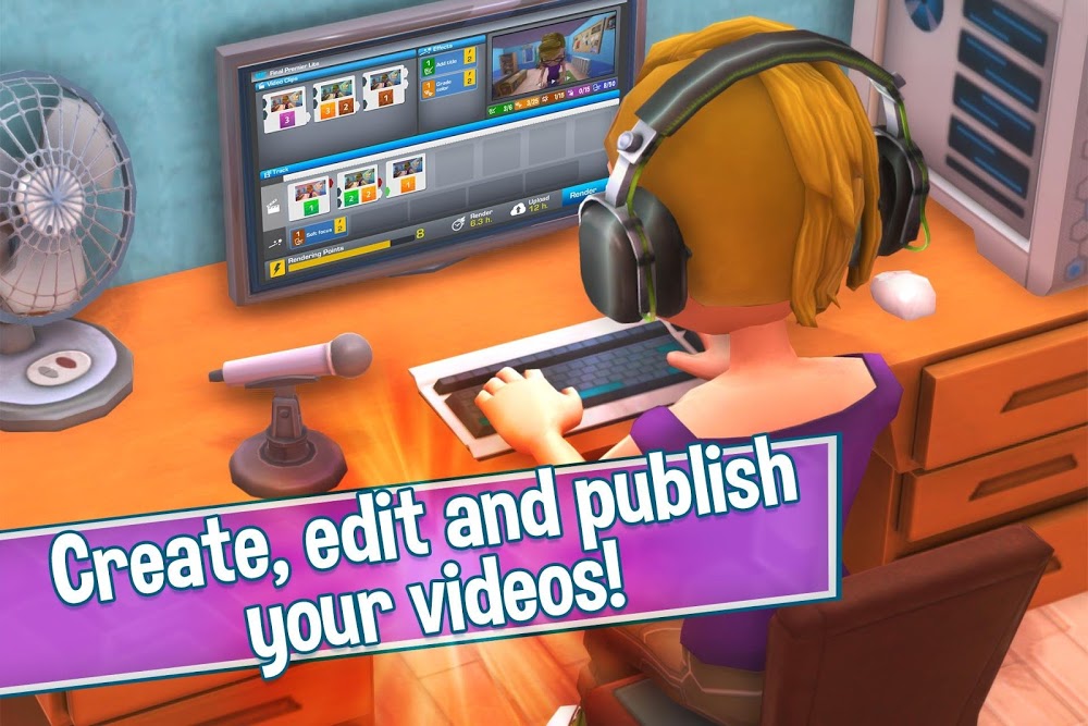 youtubers life gaming channel mod unlimited cashscore moddroid 4