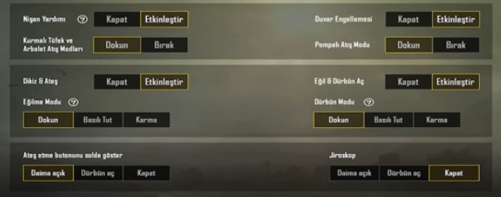 PUBG Mezarcı Hassasiyet Ayarları