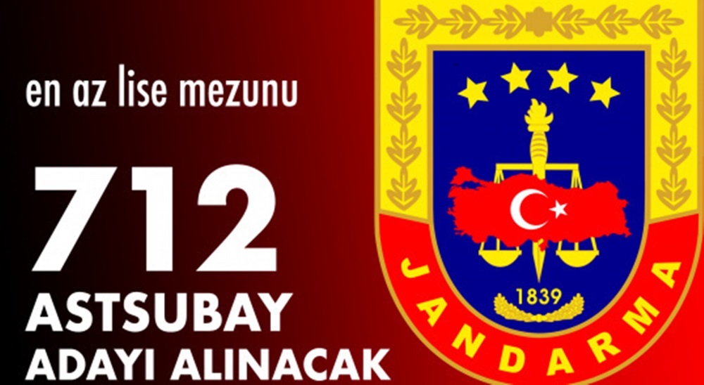 Lise Mezunlarından 712 Jandarma Astsubay Adayı Alınacak