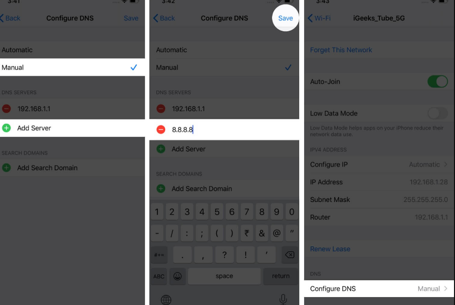 İphone Dns Ayarları