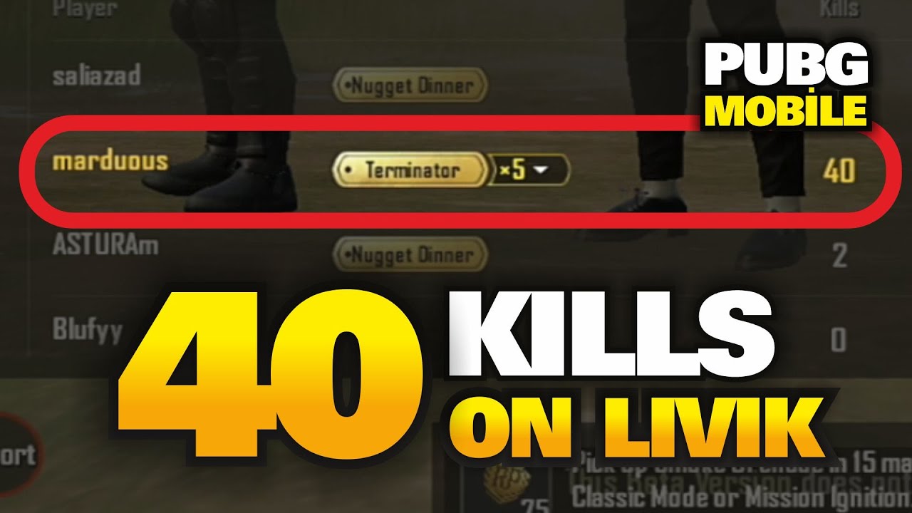 40 Kills on Livik PUBG Mobile (Güncel) 2021