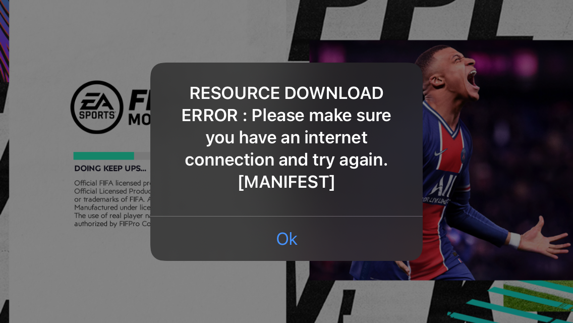 FIFA Mobile Kaynak İndirme Hatası