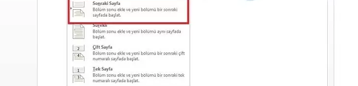 Word'de Kapak Hari&ccedil; Sayfa Numarası Ekleme