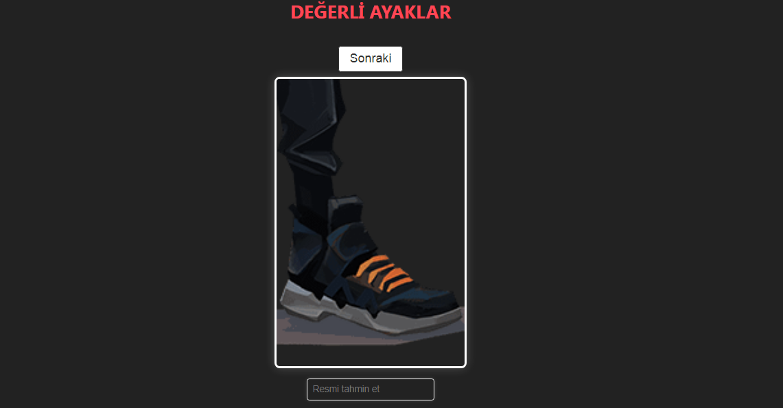 Valorant Feetdle - Ayaklarından Hangi Ajan Olduğunu Tahmin Et 3 image 49