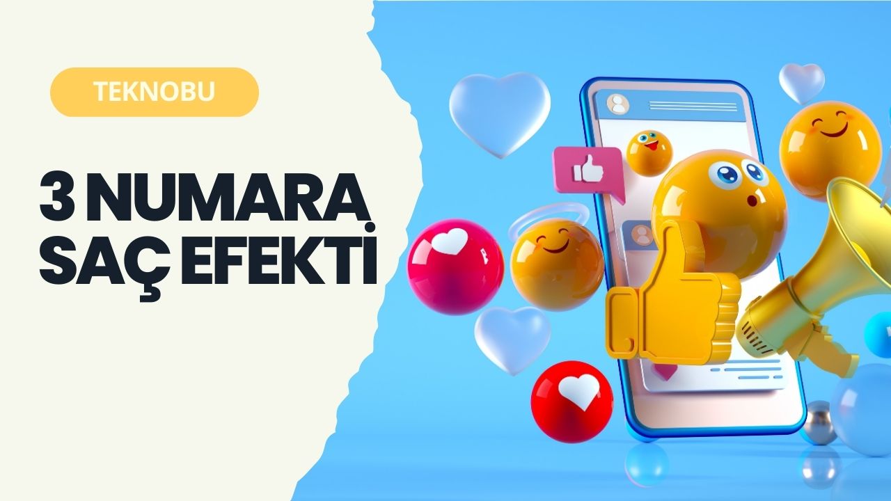 3 Numara Saç Efekti (Tiktok, Snapchat, Instagram) (2023)