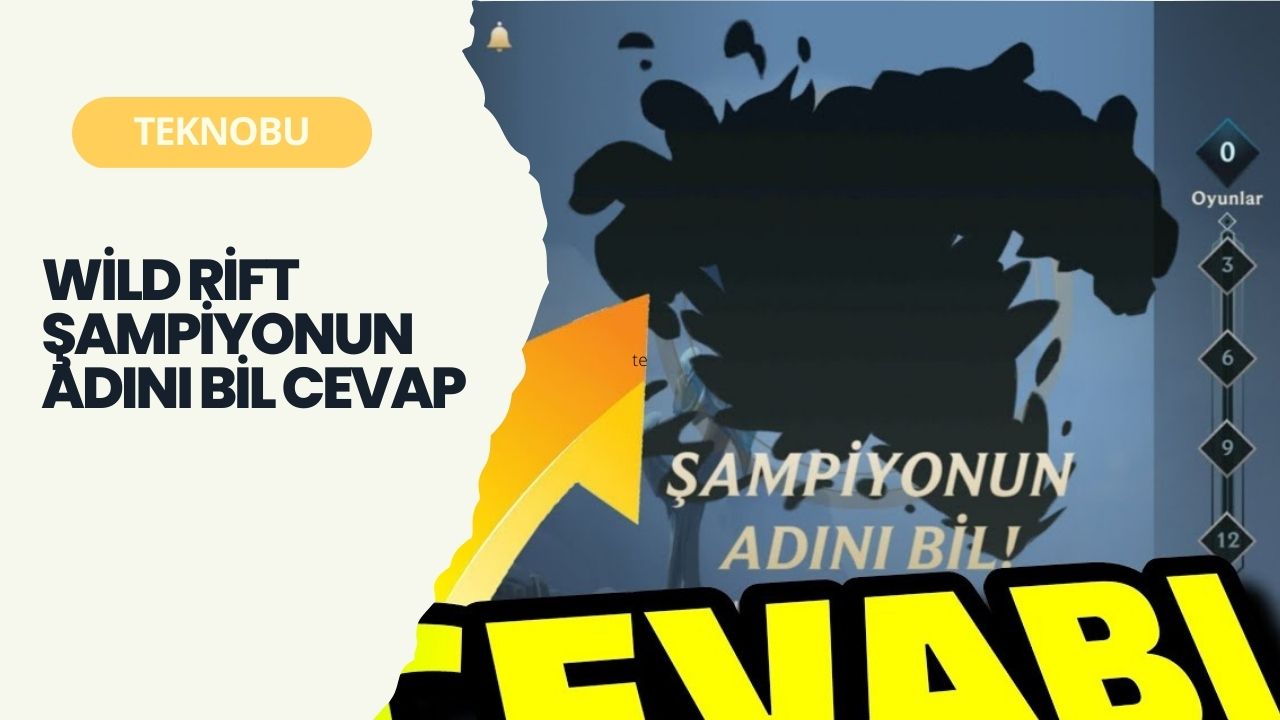 Wild Rift Şampiyonun Adını Bil Cevap