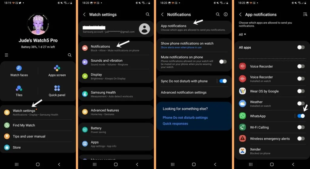 Enable WhatsApp notifications