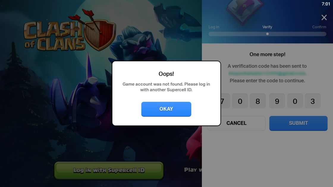 Recovered Clash of Clans account