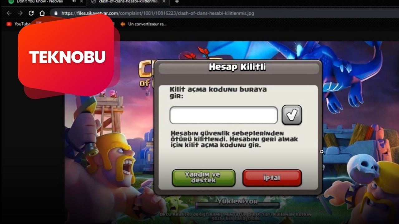 Clash Of Clans Kilit A&ccedil;ma Kodu