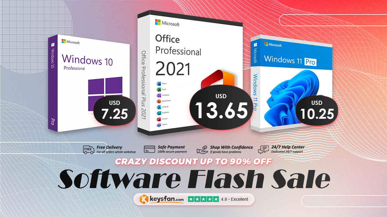 Keysfan’da Çılgın Satış! Windows ve Office için en düşük fiyatları kaçırmayın! Office 2021 13,65 dolardan başlıyor! Miktar sınırlıdır!