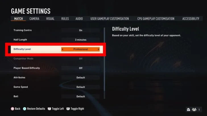Difficulty Level