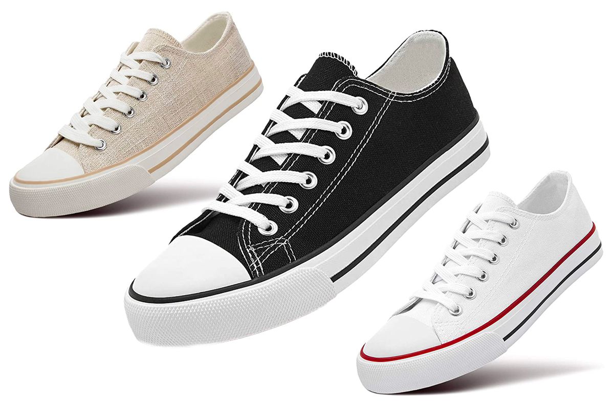 zgr womens canvas low top sneaker lace up classic casual shoes tout 3d8be1998e1f47d19b237a97e6e5d02e