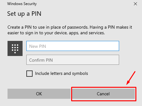 PIN in Windows 4