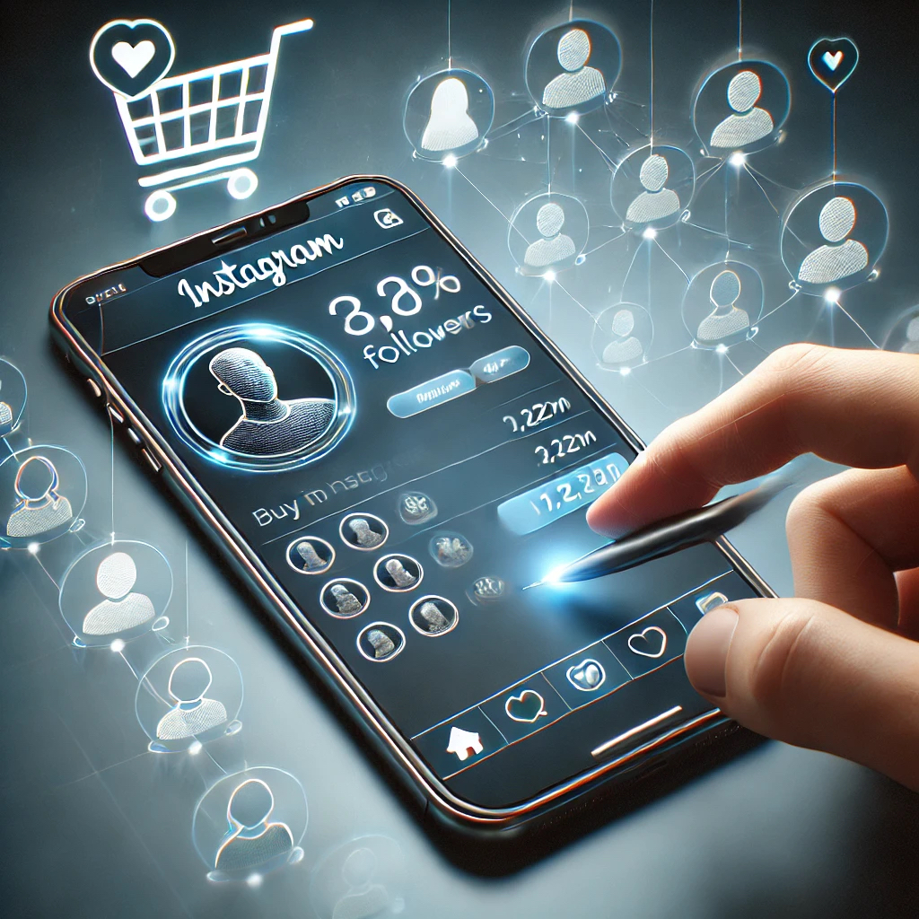 Instagram Takipçi Neden Önemlidir? (Fenomist Garantisi) 4 DALL·E 2024 10 21 19.57.59 A highly realistic and professional image symbolizing the process of buying Instagram followers. The image features a sleek user interface on a smartp