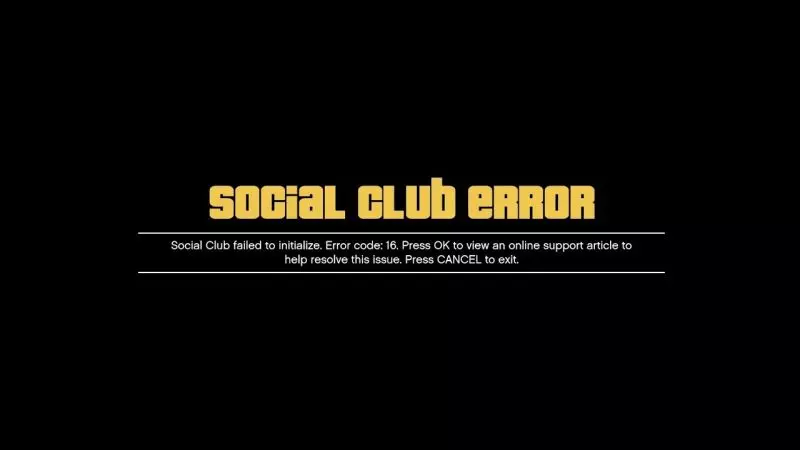 GTA 5 Social Club Hatası