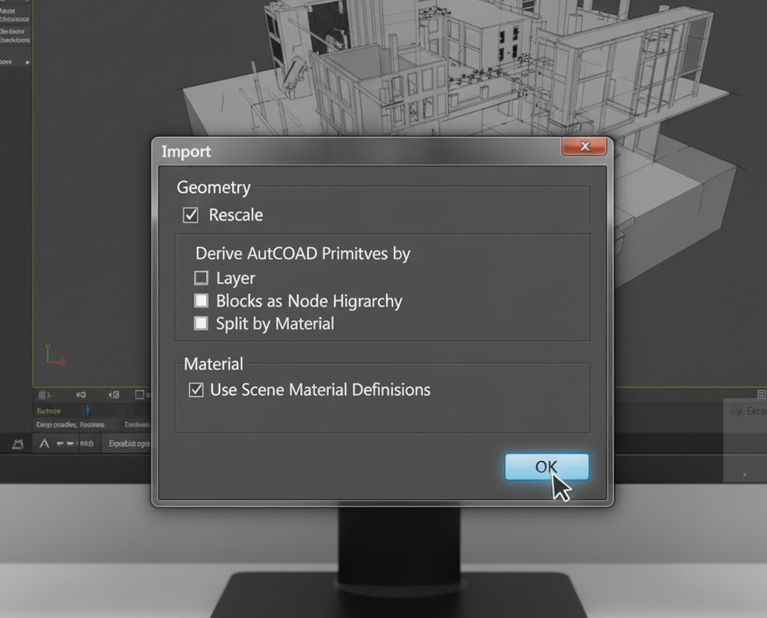 3ds Max AutoCAD Import Sorunu: Yüksek Çözünürlüklü Modelleri Kurtarma Kılavuzu 3 image 15